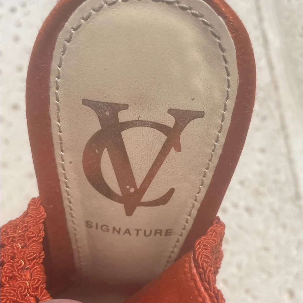 Vince Camuto Orange Espadrille Wedges | Crochet | Knit